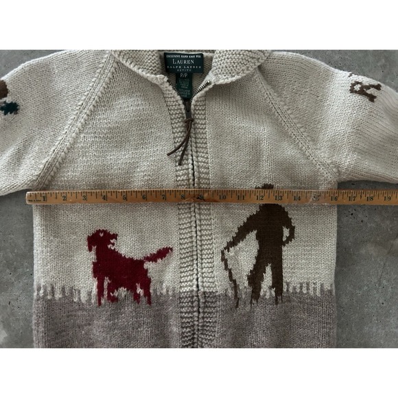 Vintage Lauren Ralph Lauren Hand Knit Wool Style Pheasant Hunting Sweater Small - Picture 11 of 12